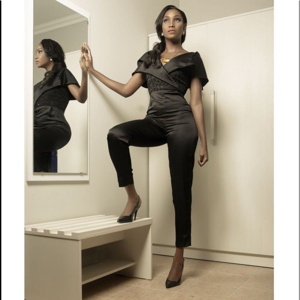 Lady Biba Black elegant silk like Jumpsuit